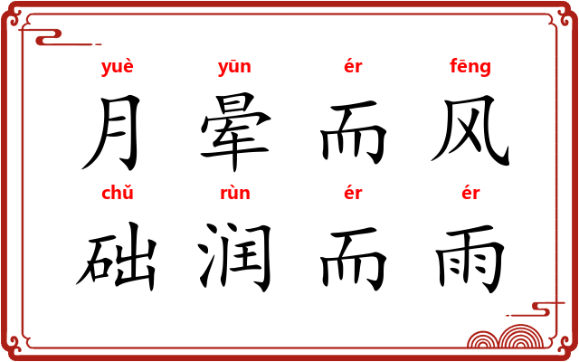 月晕而风，础润而雨