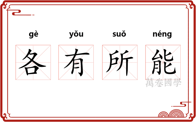 各有所能