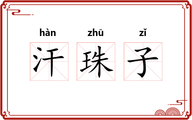 汗珠子