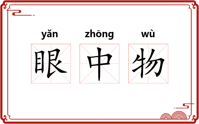 眼中物 眼中物