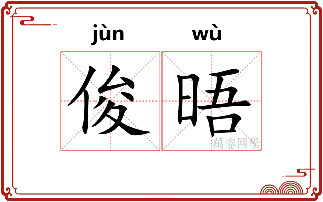 俊晤