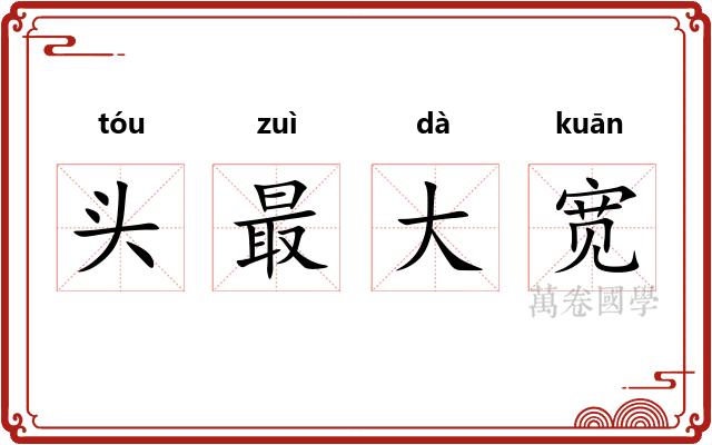 头最大宽