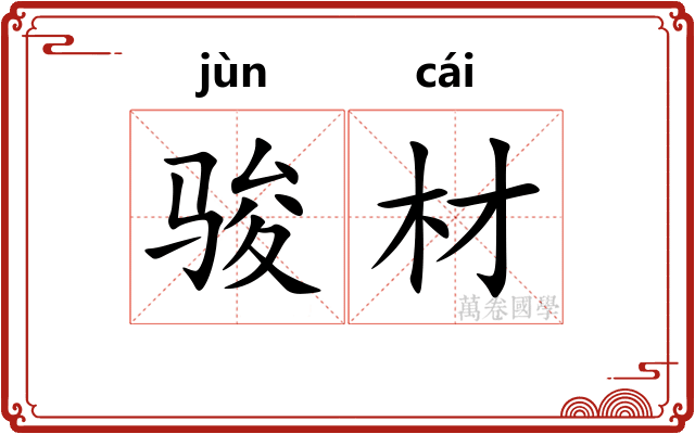 骏材