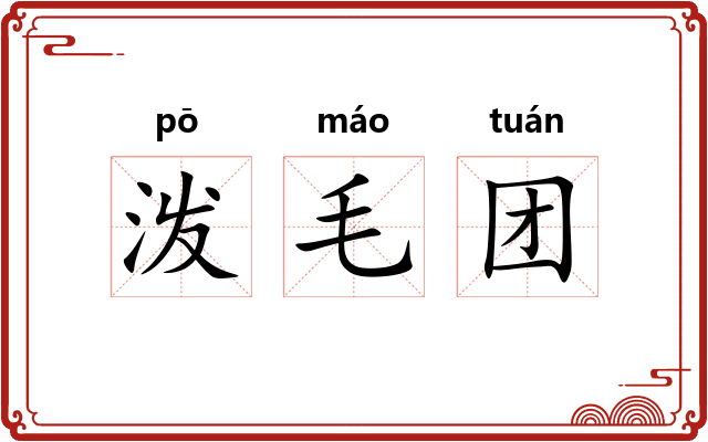 泼毛团
