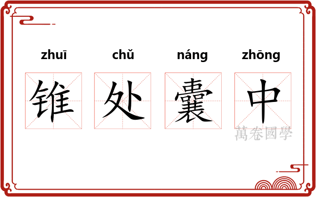锥处囊中