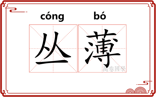 丛薄 丛薄
