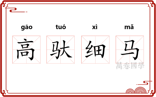 高驮细马 高驮细马