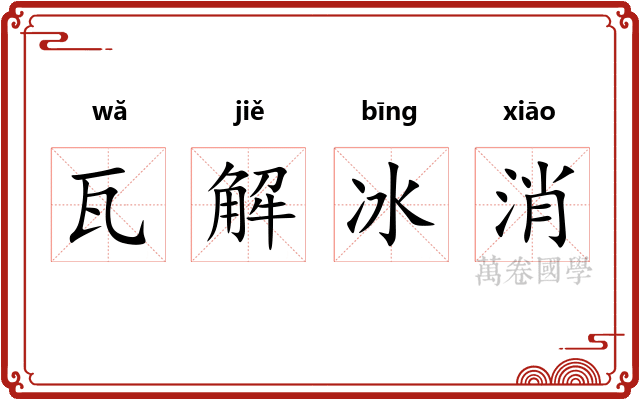 瓦解冰消