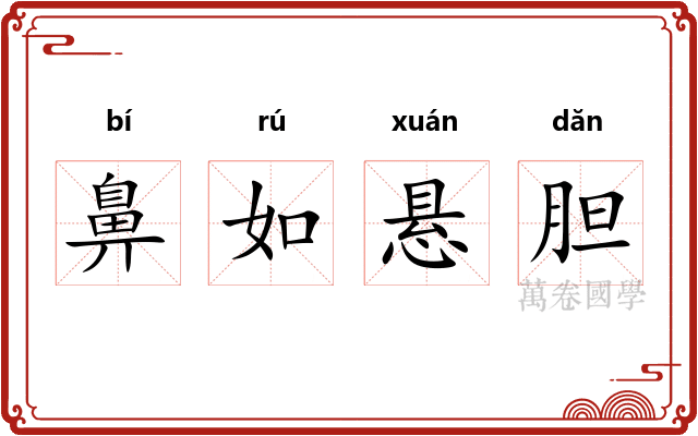 鼻如悬胆