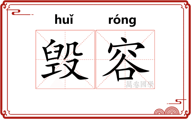 毁容