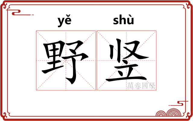 野竖