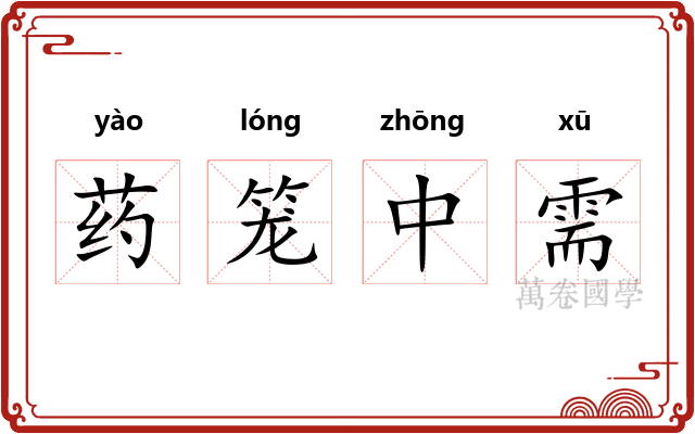 药笼中需