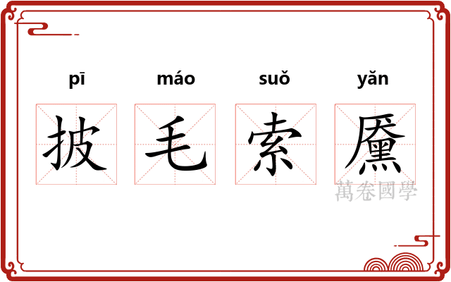 披毛索黡 披毛索黡