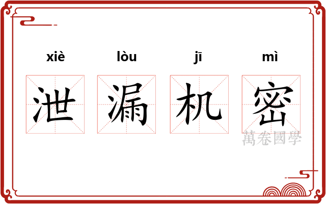 泄漏机密