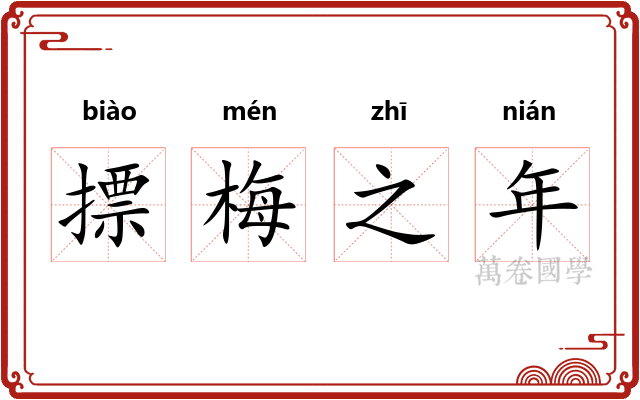 摽梅之年 摽梅之年