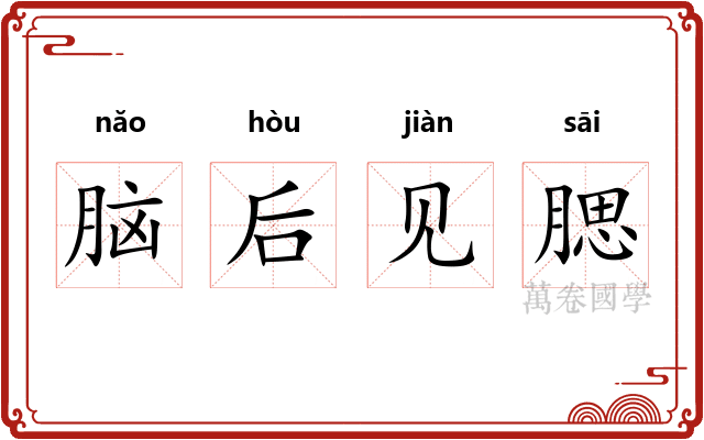 脑后见腮