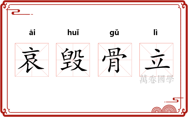 哀毁骨立