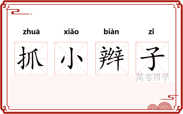 抓小辫子