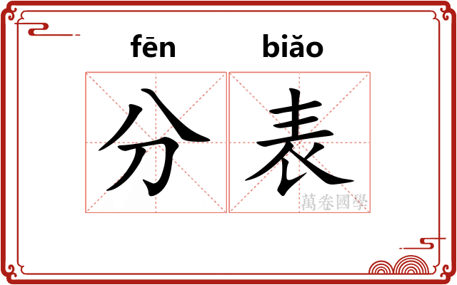 分表