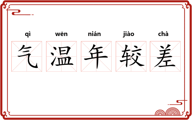 气温年较差 气温年较差