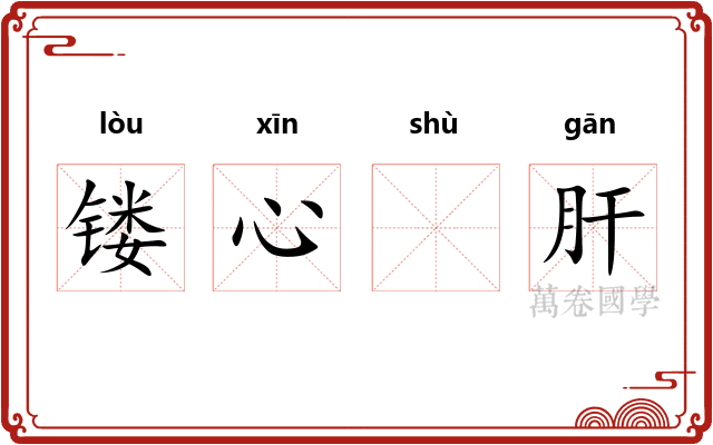 镂心𬬸肝