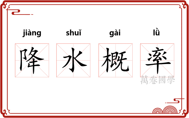 降水概率 降水概率