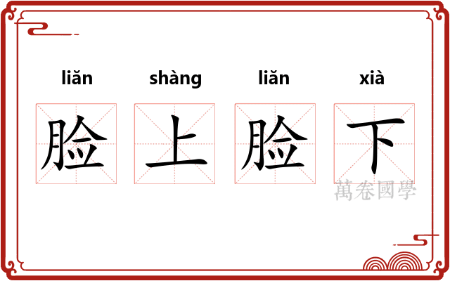 脸上脸下