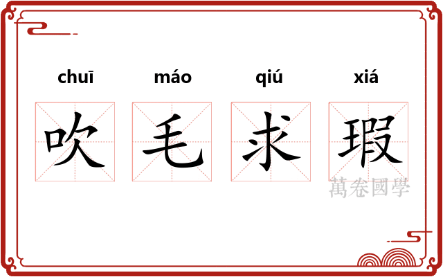 吹毛求瑕 吹毛求瑕