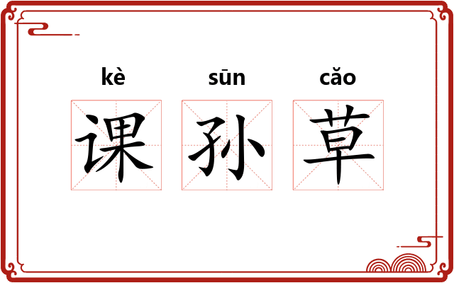 课孙草