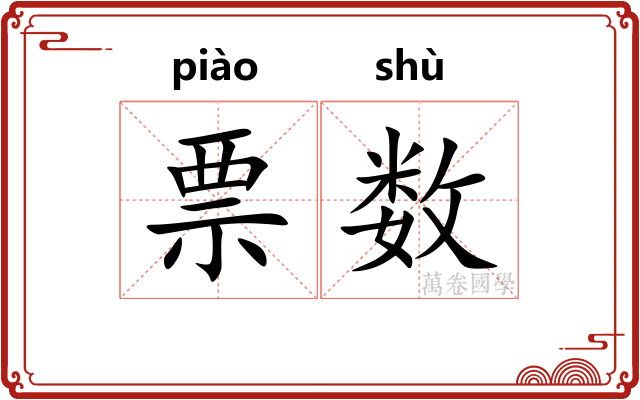 票数 票数