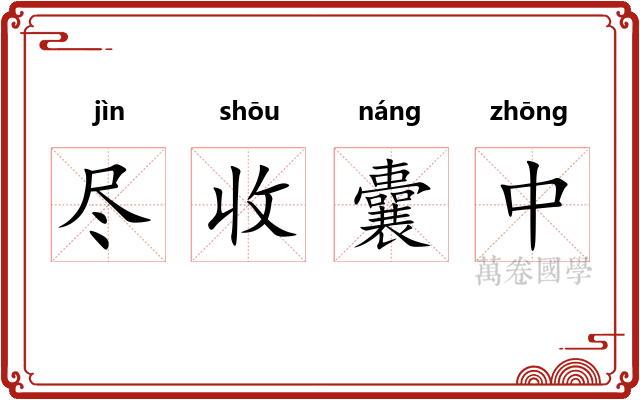 尽收囊中
