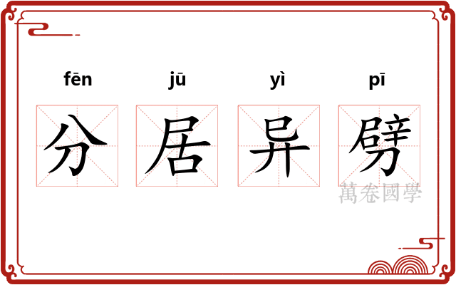 分居异劈 分居异劈