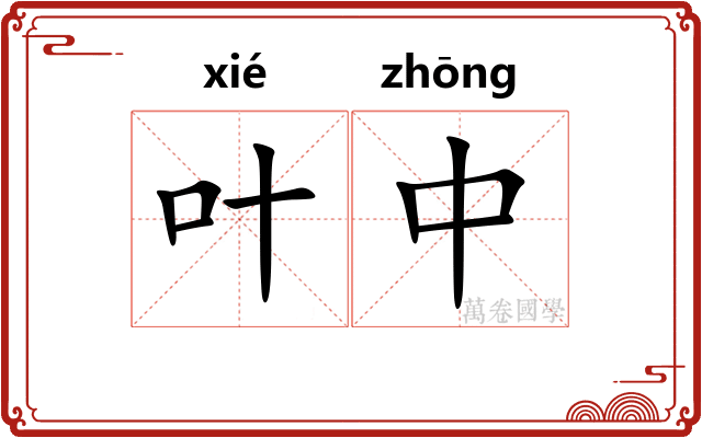 叶中