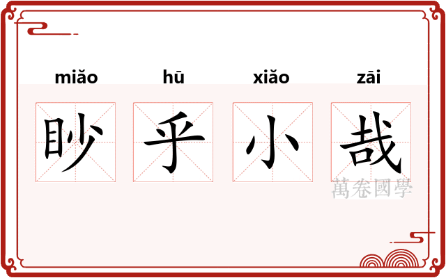 眇乎小哉