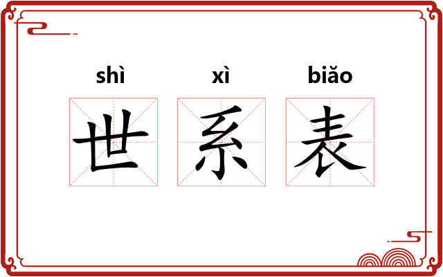 世系表
