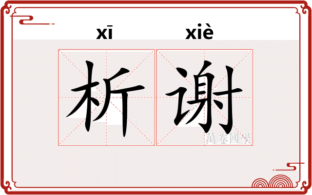 析谢