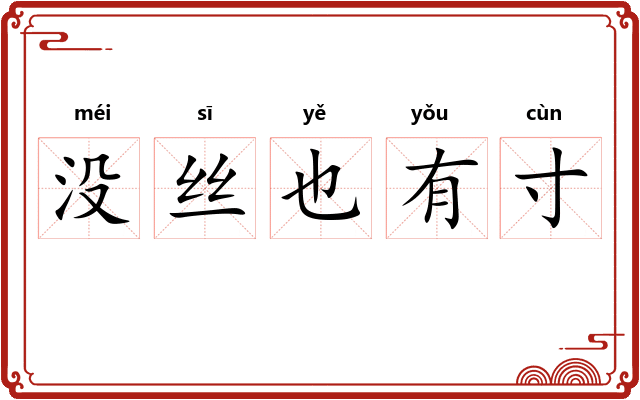 没丝也有寸