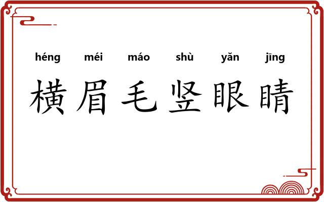 横眉毛竖眼睛 横眉毛竖眼睛