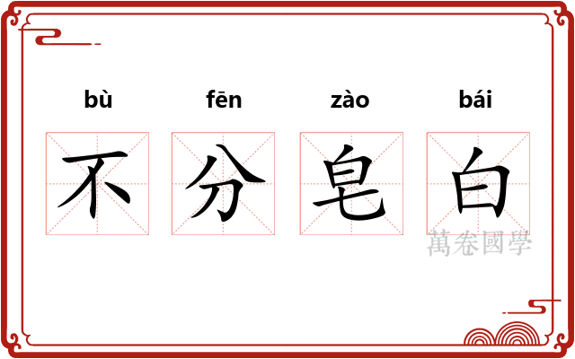 不分皂白