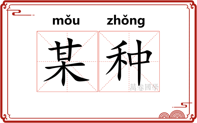 某种 某种