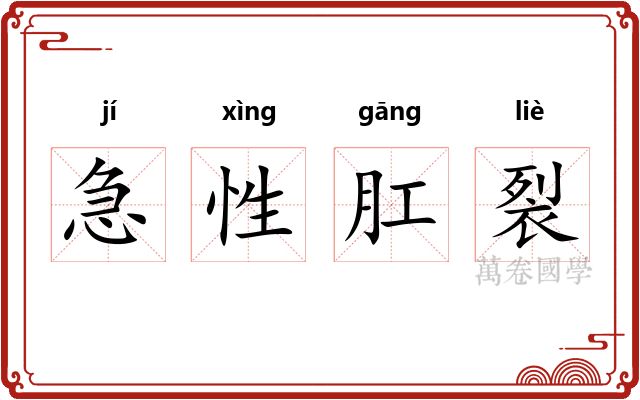 急性肛裂