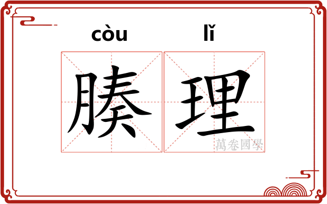 腠理 腠理