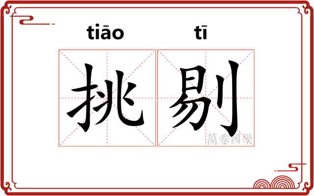 挑剔