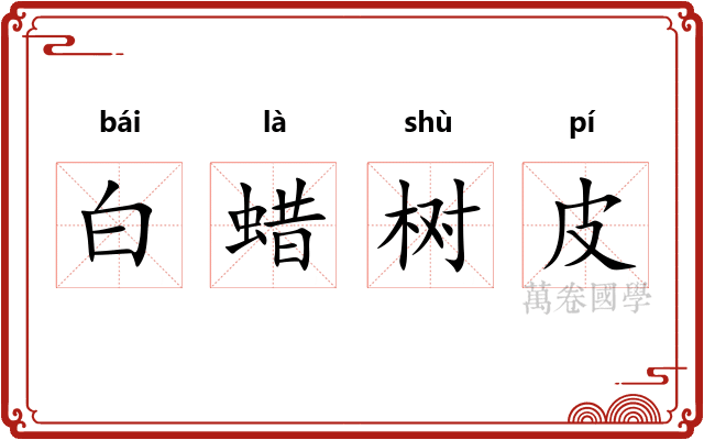 白蜡树皮