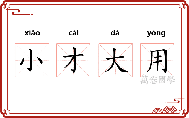 小才大用