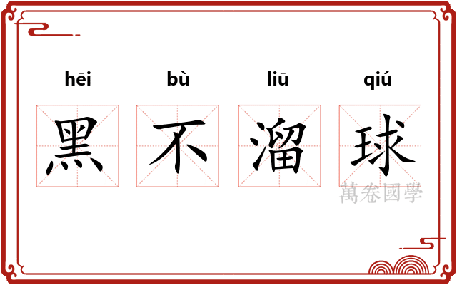 黑不溜球 黑不溜球