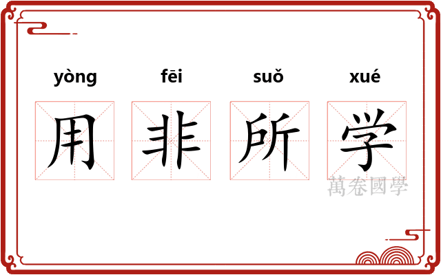 用非所学