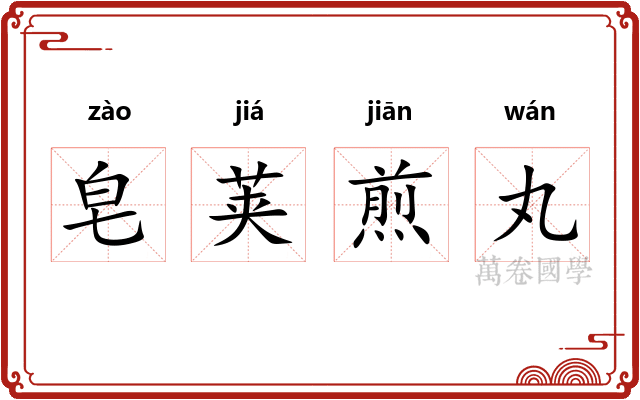 皂荚煎丸 皂荚煎丸