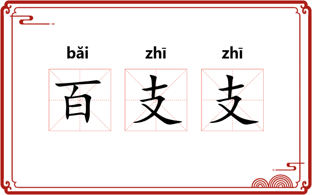 百支支