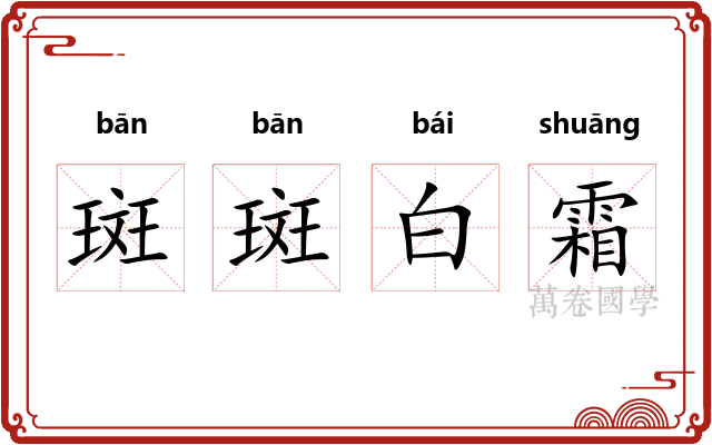 斑斑白霜 斑斑白霜